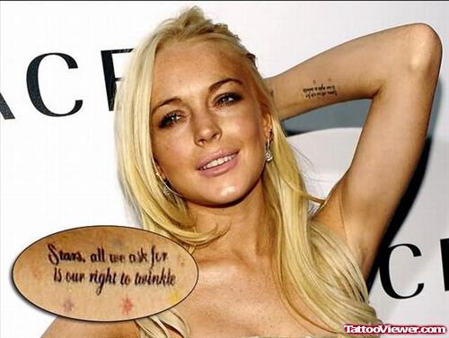 Celebrity Arm Tattoo