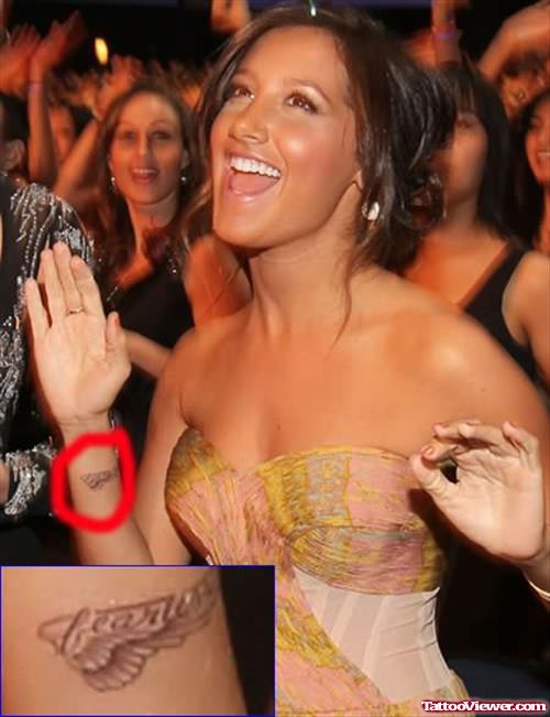 Ashley Tisdale Tattoo Fearless