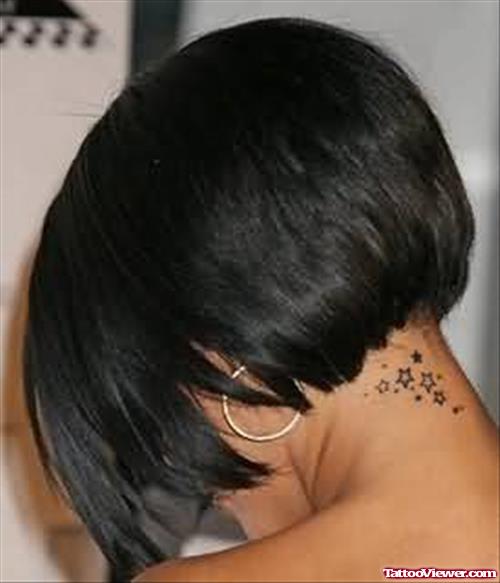 Rihanna Neck Tattoo
