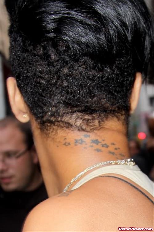 Rihanna Showing Tattoo
