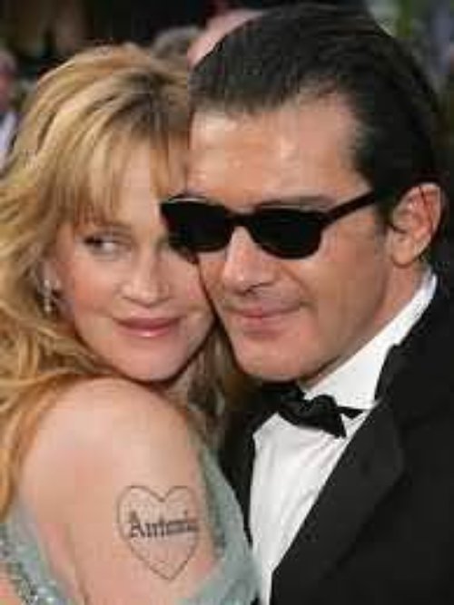 Love Heart Tattoo On Celebrity Shoulder