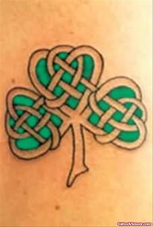 Awesome Leaf Celtic Tattoo Design