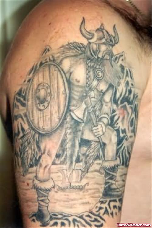 Celtic Devil Tattoo On Shoulder