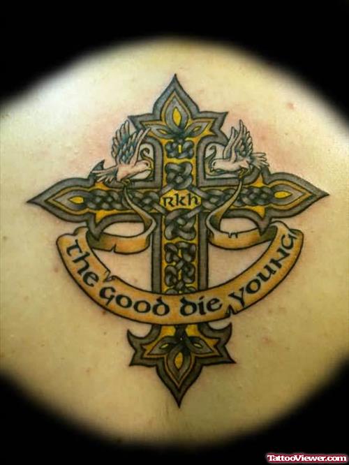 Celtic Cross Tattoo For Back