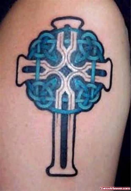 Celtic Cross Design on Arm