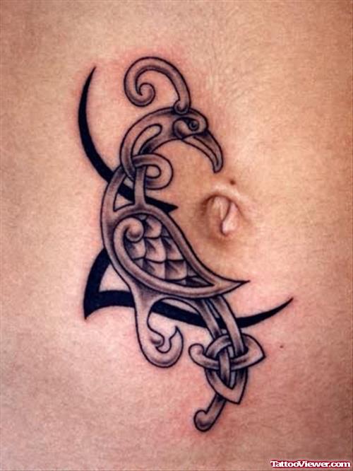 Celtic Tattoo Design On Belly