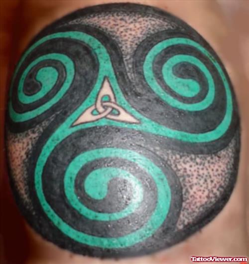Green Celtic Circle Tattoo