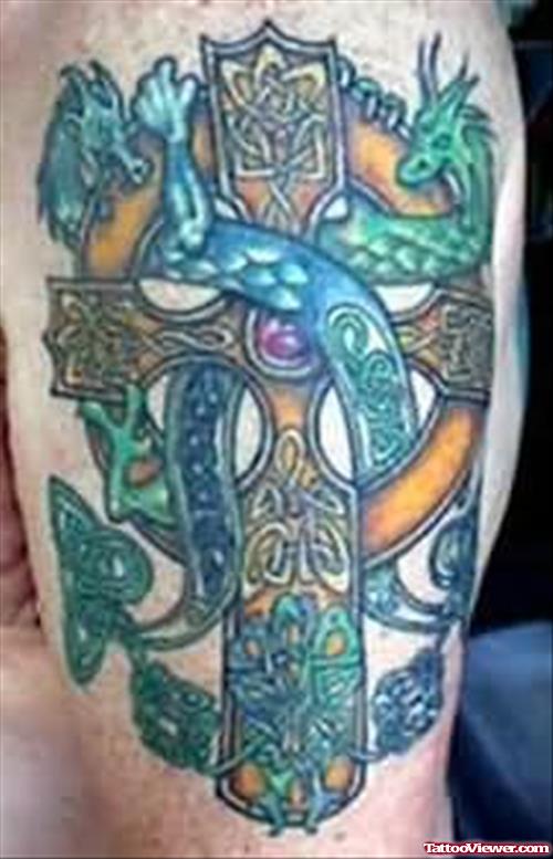 Amazing Colourfull Celtic Tattoo Design