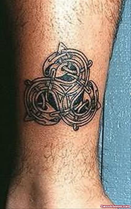 Stylish Celtic Tattoo On Ankle