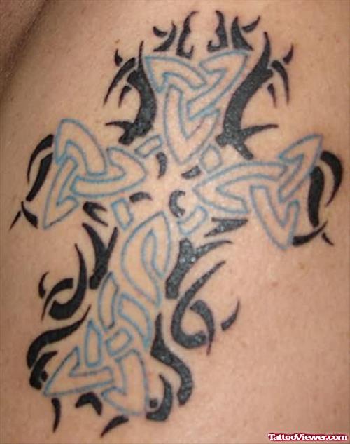 Tribal Cross Celtic Tattoo