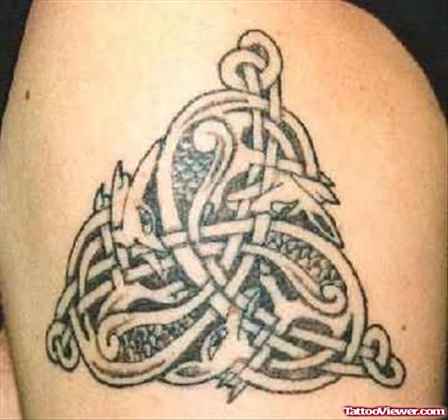Marvelous Celtic Tattoo On Shoulder
