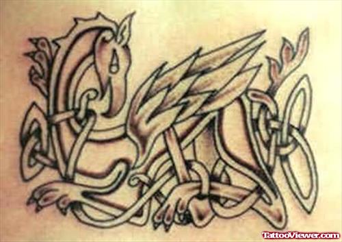 Awesome Bird Celtic Tattoo Design