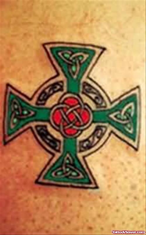 Colourfull Trendy Celtic Tattoo