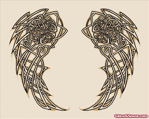 Celtic Wings Tattoo Design