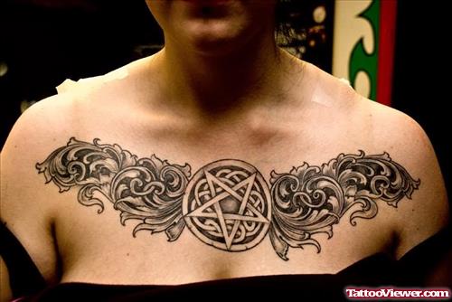 Celtic Attractive Tattoo On Chest
