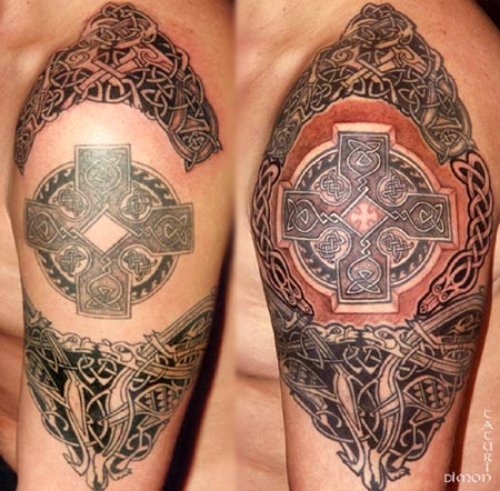 Amazing Religious Celtic Before And After Tattoo