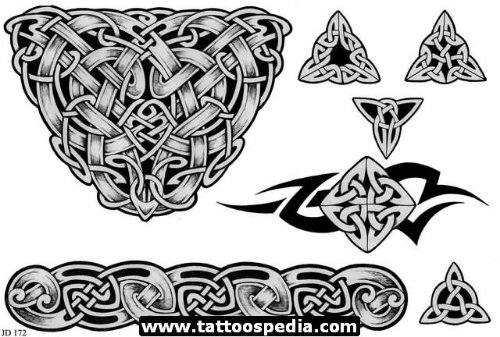 Crazy Grey Ink Celtic Tattoos Designs