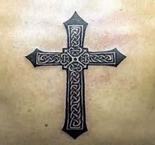 Back Body Celtic Cross Tattoo