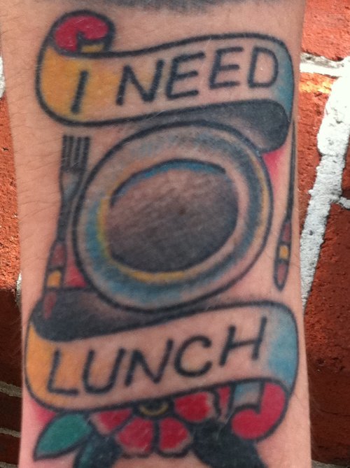 I Need Lunch – Chef Tattoo