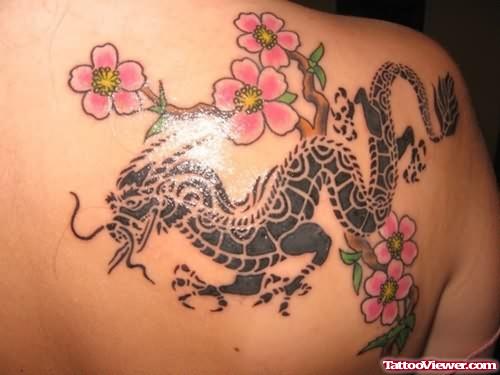 Cherry Blossom And Dragon Tattoo