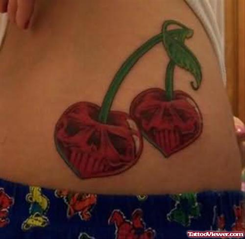 Trendy Cherry Tattoo
