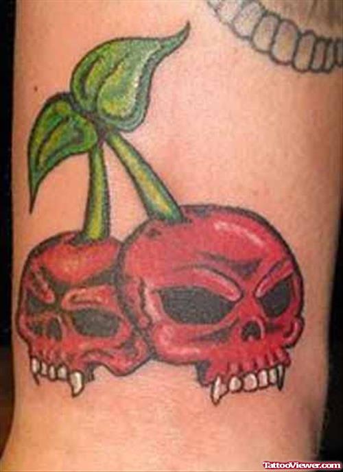Skulls Cherry Tattoo