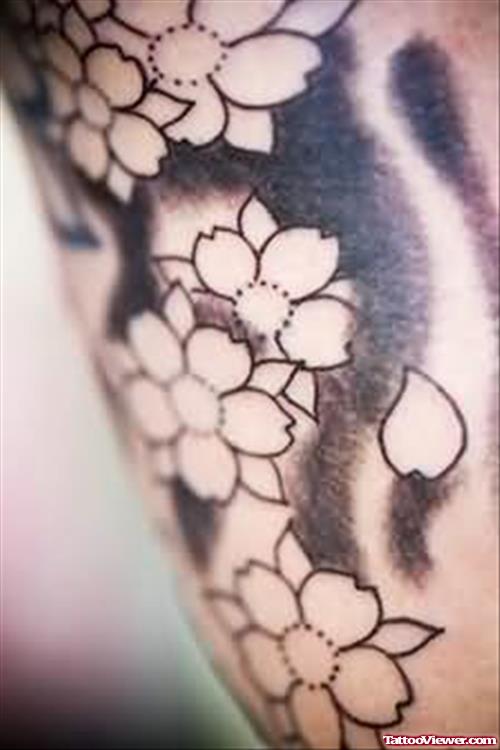 Elegant Cherry Blossom Tattoo