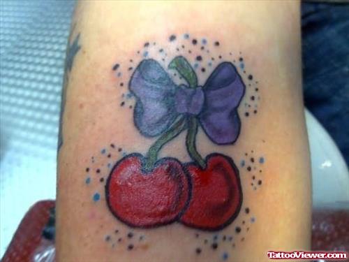 Bow And Cherries Tattoo