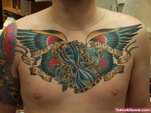 Chest Piece Coloured Tattoo