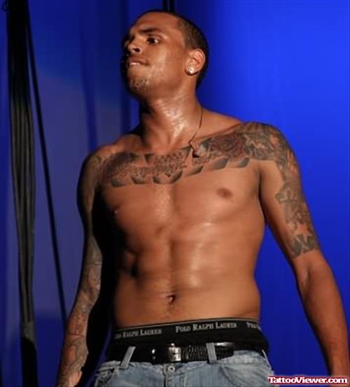 Chris Brown Chest Tattoos