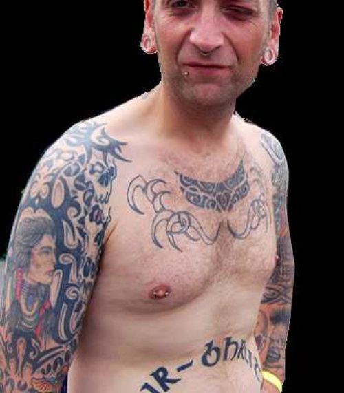 Amazing Tribal Chest Tattoos For Men