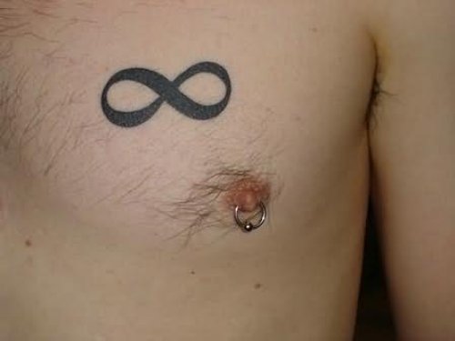 Infinity symbol Chest Tattoo For Men