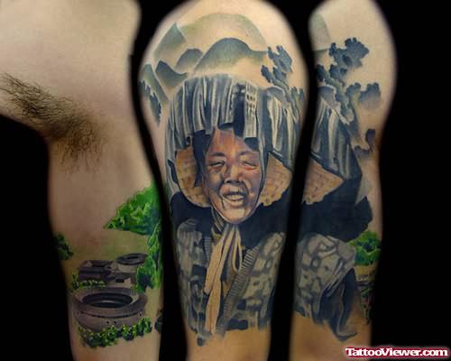 Chinese Tattoo On Shoulder