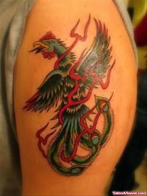 Chinese Tattoo Of A Bird