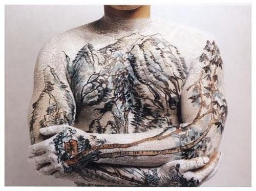 Chinese Forest Tattoo On Body