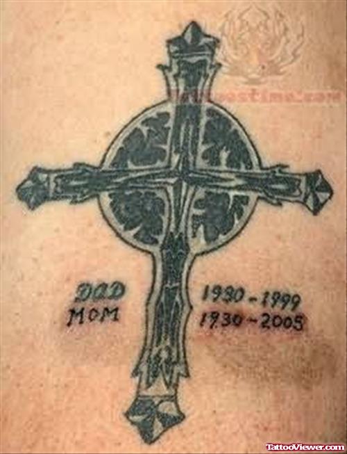 Cross Tattoo Design For Remembering Someone