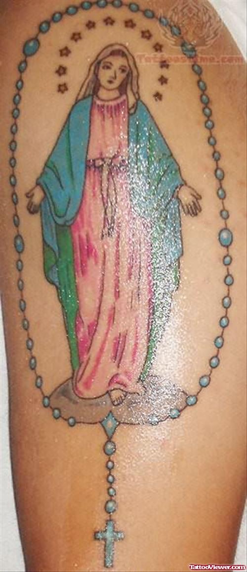 Rosary Mary Tattoo