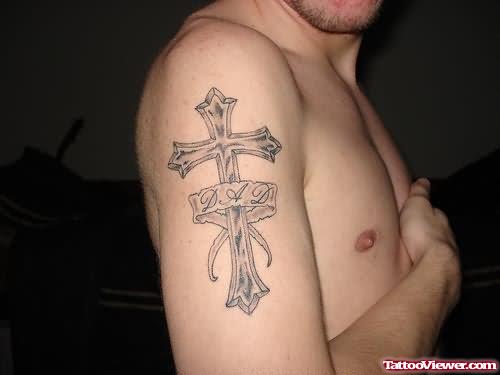 Cross Tattoo Design For Shoulder