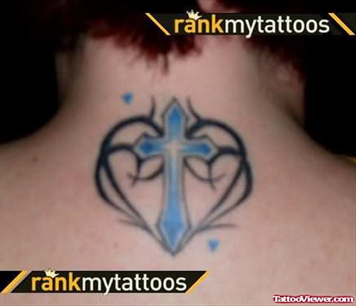 Cross Heart Tattoo design