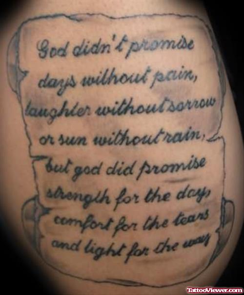 Religious Christ Script Tattoo