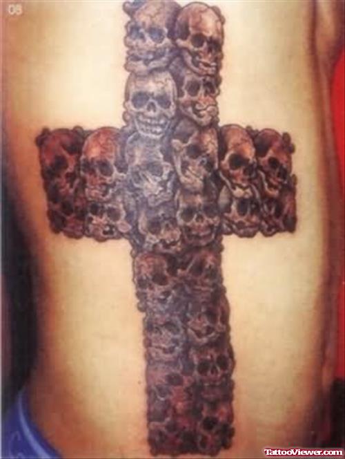 Celtic Cross & Skull Tattoo