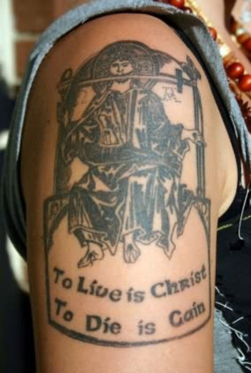 Live Christ Tattoo On shoulder