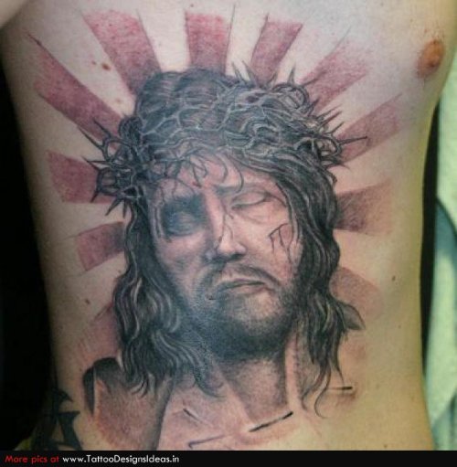 Attractive Christian Tattoo On Man Chest