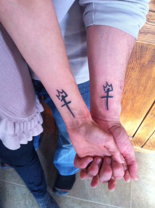 Crown Cross Christian Tattoos On Wrists