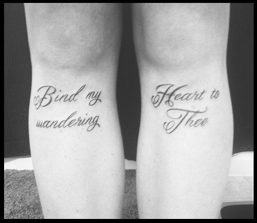Phrase Christian Tattoos On Legs