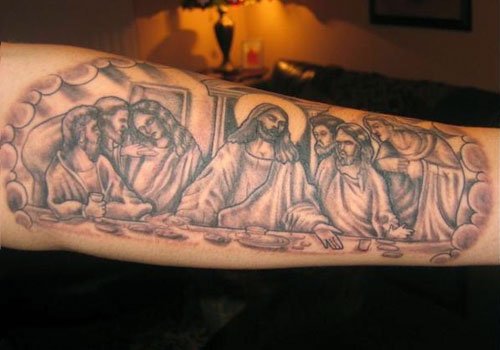 Unique Christian Tattoo On Arm