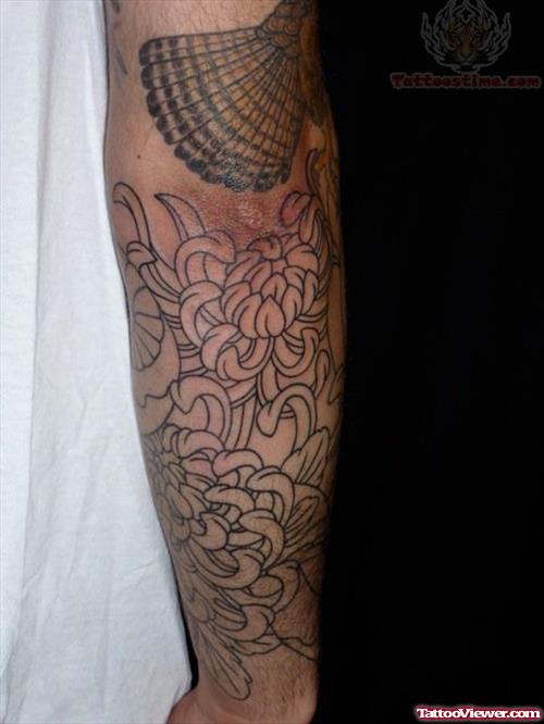 Chrysanthemum Tattoo For Arm