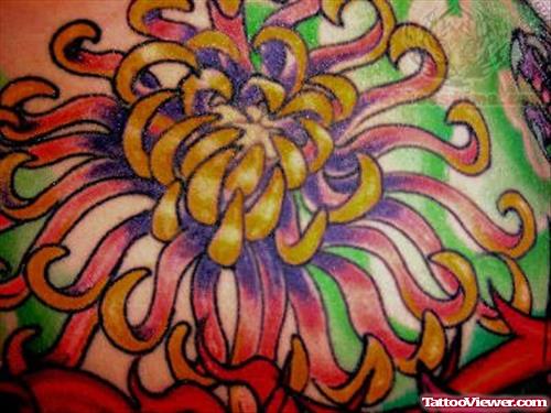 Chrysanthemum Color Tattoo