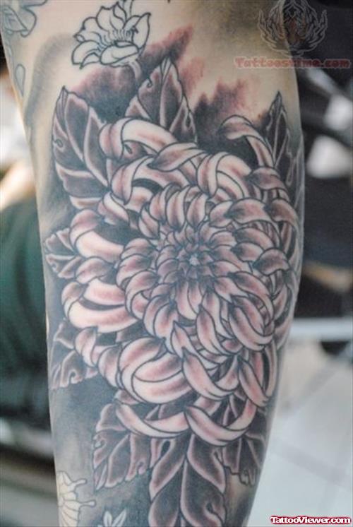 Chrysanthemum Grey Tattoo
