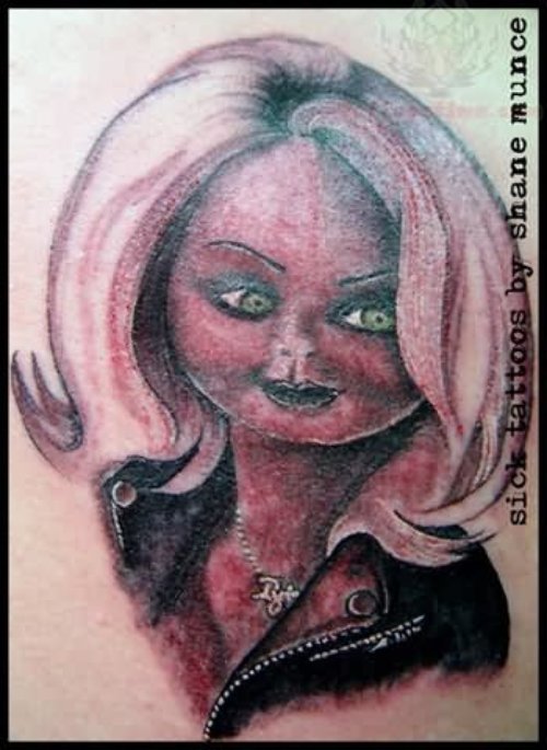 Chucky Wife Color Portrait Tattoo